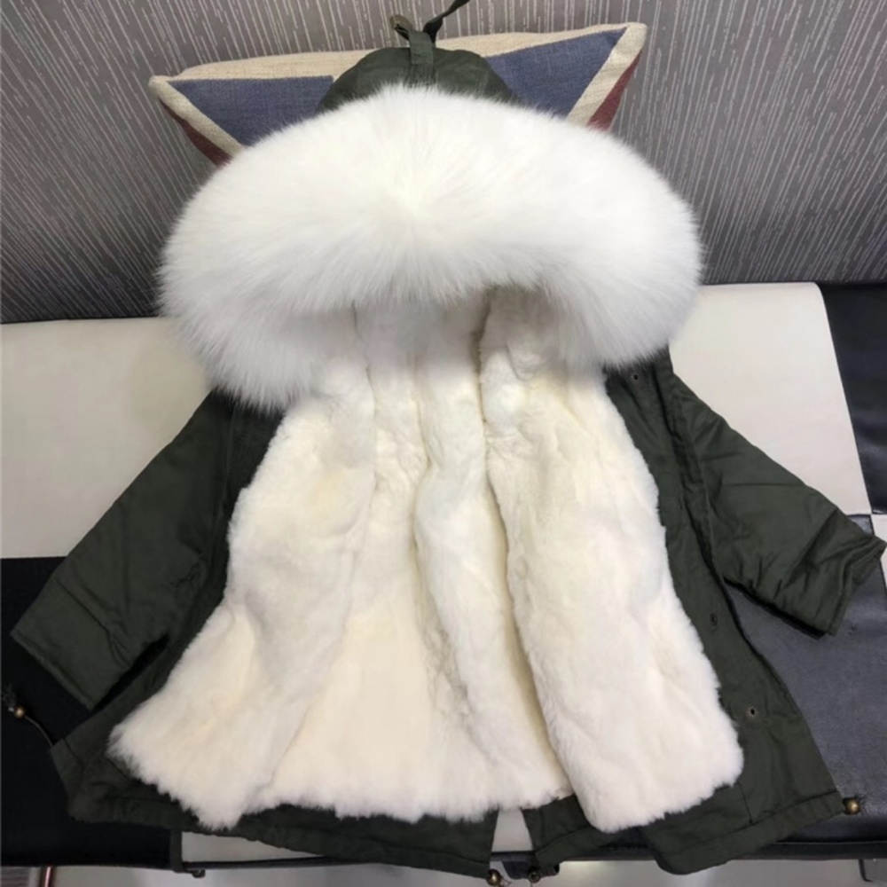Real fox fur kids PARKAS